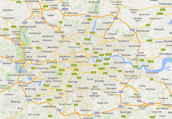 M25 Junctions Map
